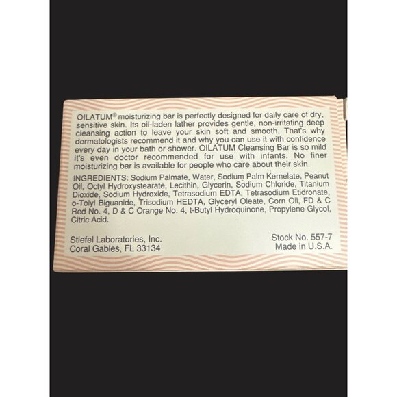 Oilatum Cleansing Bar Unscented Moisturizes Dry Sensitive Skin 6 Oz 4 bars - Picture 3 of 3